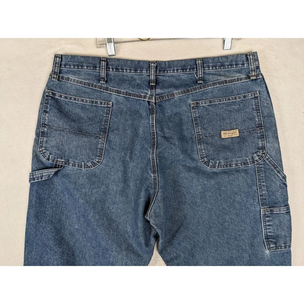 Wrangler Carpenter Jeans 40 x 32 Mens Blue Denim Cotton Blend